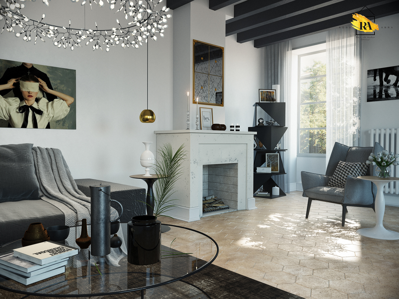 visualisation de salon dans 3d max vray 3.0 image