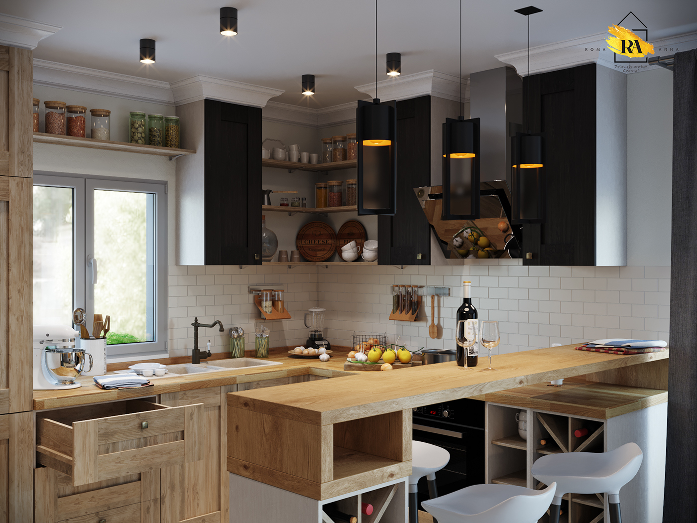 Cuisine Pays insolite dans 3d max corona render image