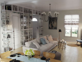 Gallery "Sky-gentle dining-living room."