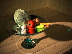 Still life with vegetables