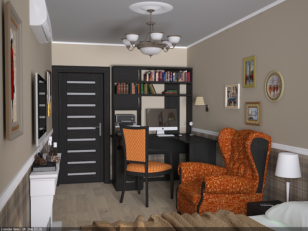 Schlafzimmer in Chelm in 3d max vray Bild