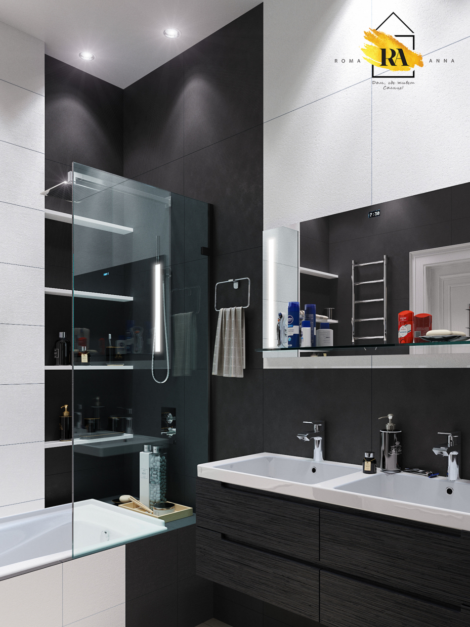 Bathroom visualization in 3d max corona render image