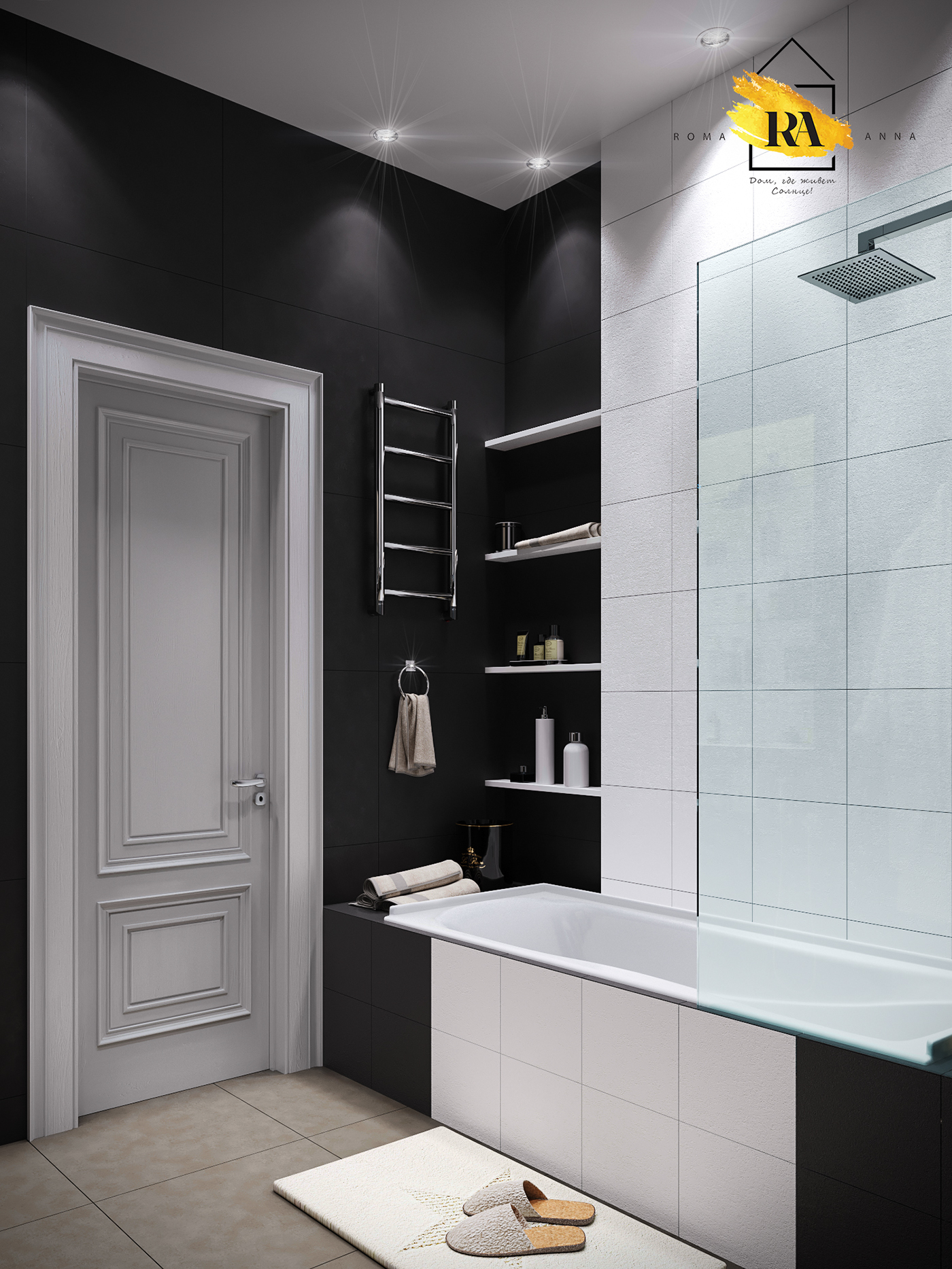 Visualisation de salle de bain dans 3d max corona render image