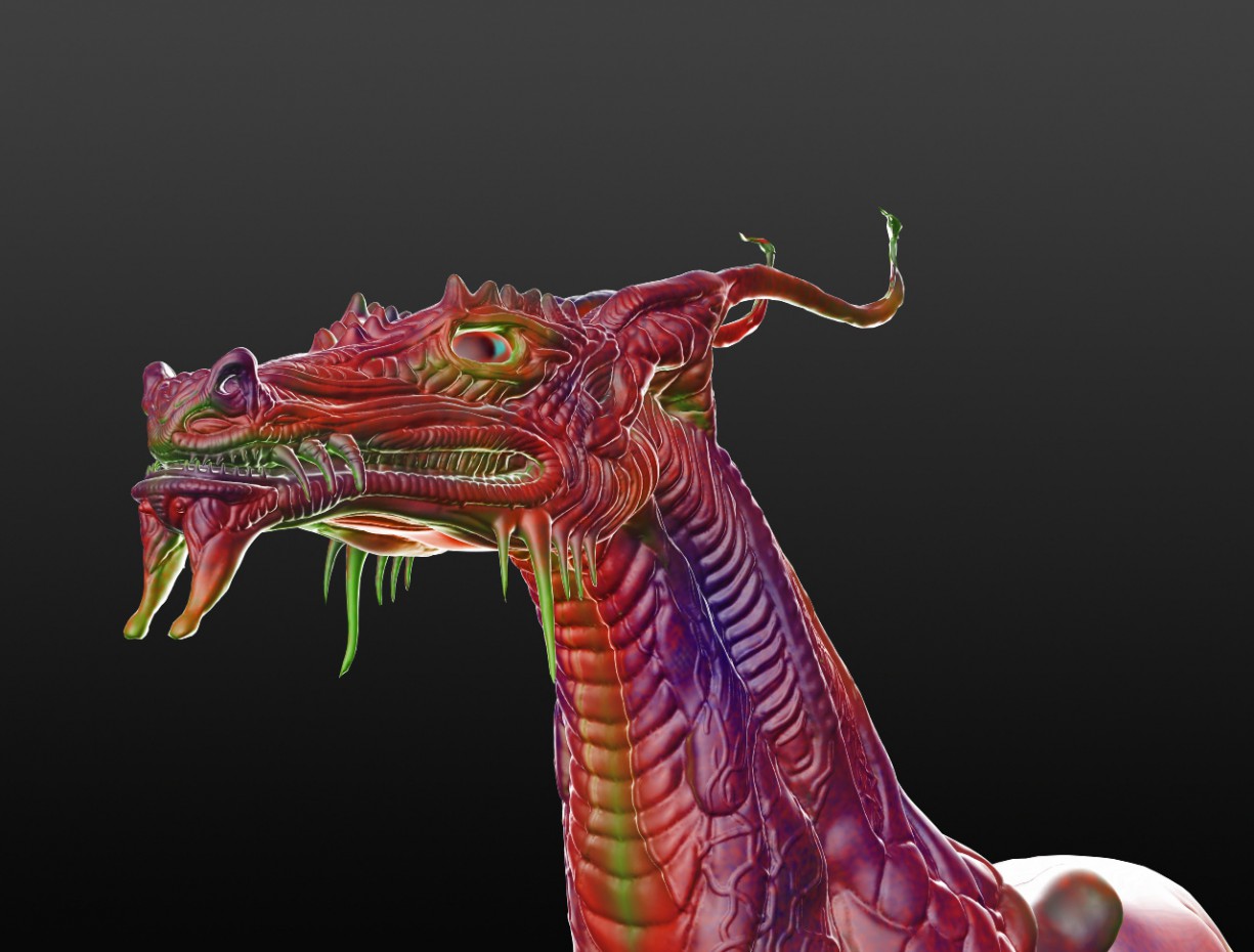 Bir ejderha gibi in ZBrush mental ray resim