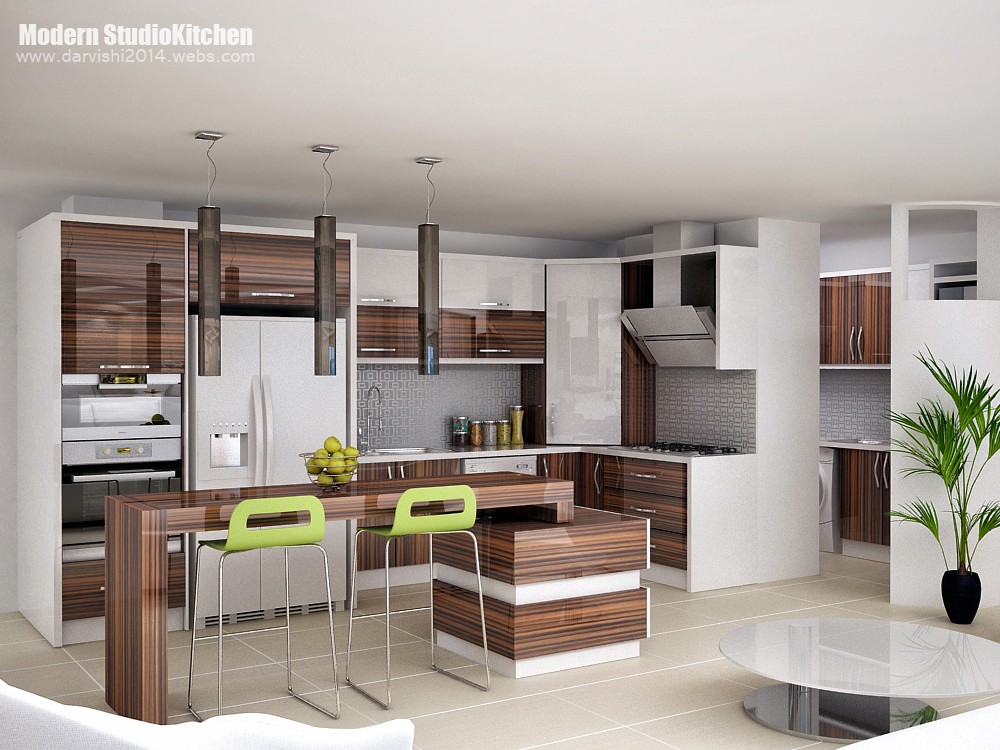 Modello di cucina iraniana in 3d max vray immagine