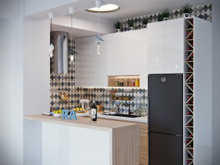 Galleria "Cucina. Layout gratuito con restrizioni severe. Città di Tbilisi"