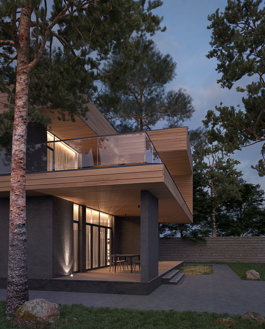 Exterior em 3d max corona render imagem