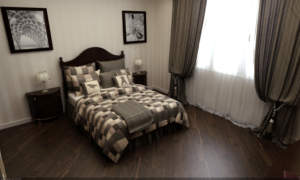 Chambre à coucher dans 3d max vray image