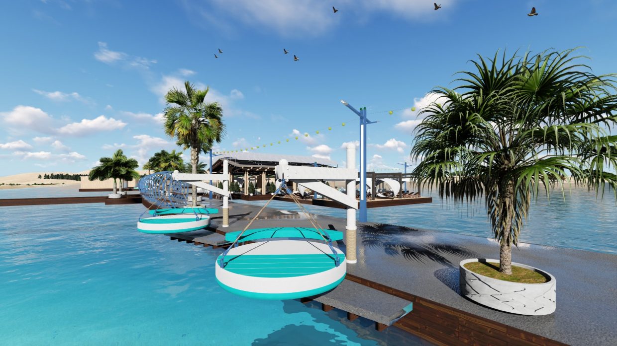 resort flutuante skyline em 3d max Other imagem