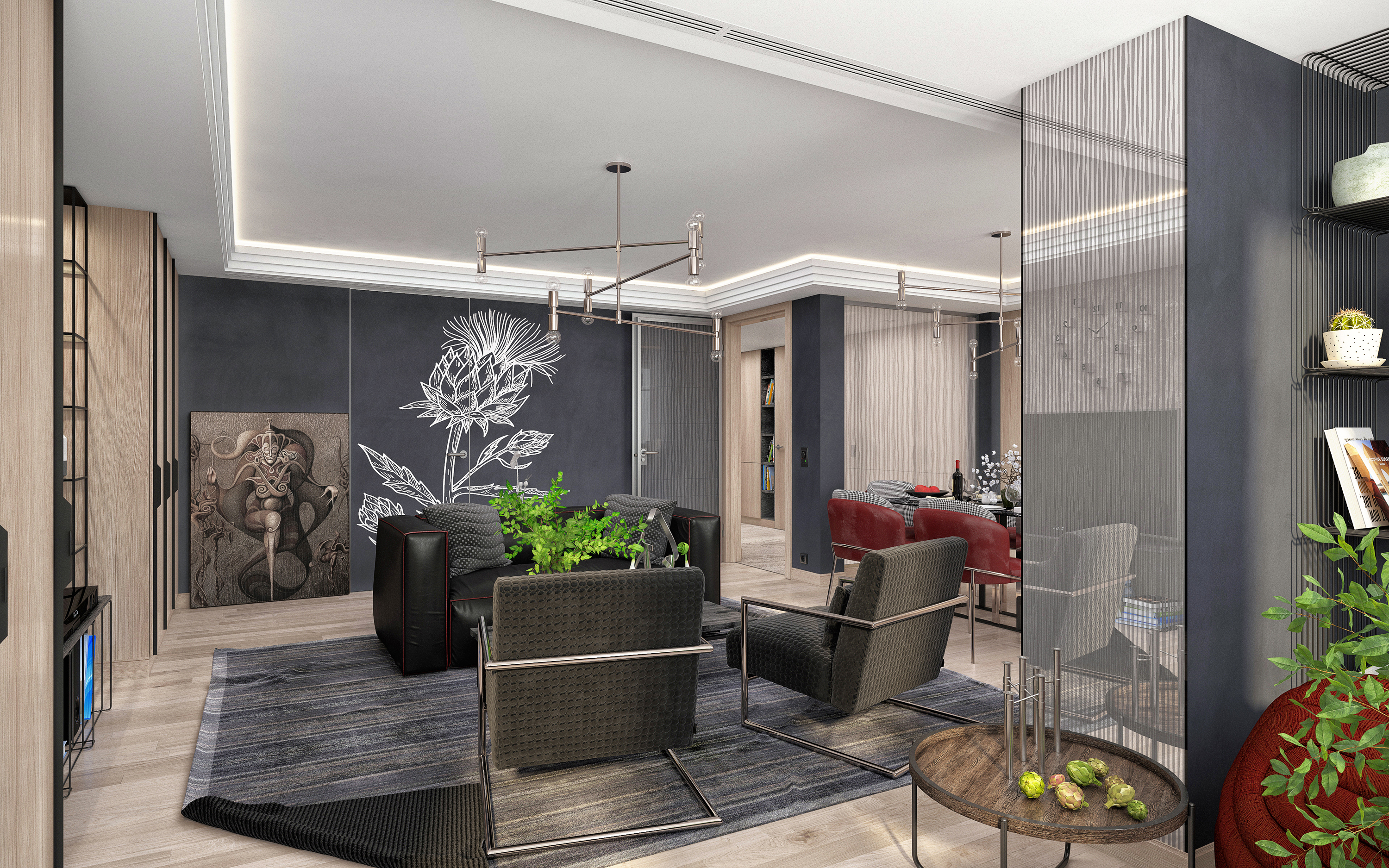 imagen de Apartamento en Kiev. en 3d max corona render