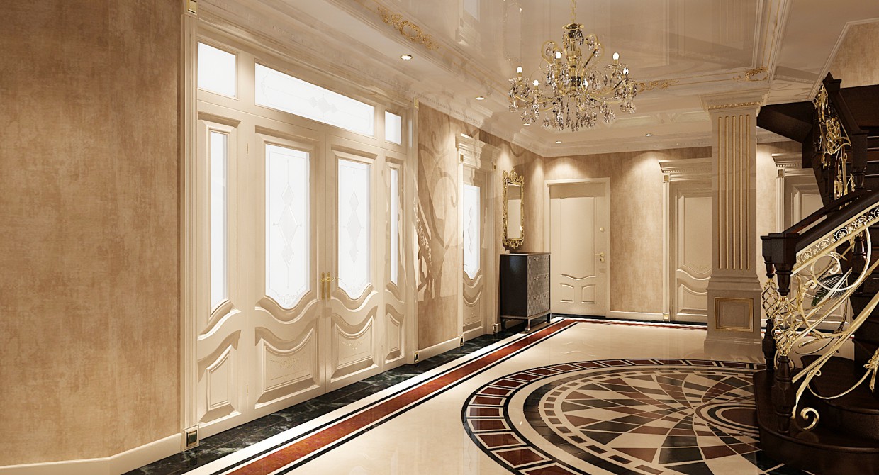 Hall in 3d max vray image