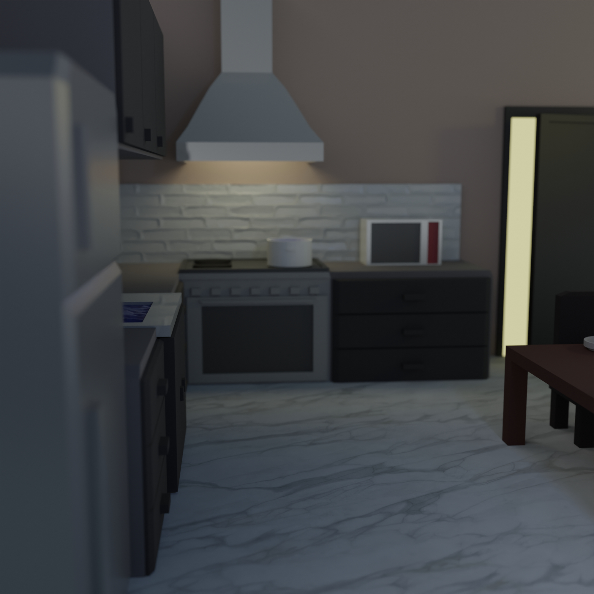 Kitchen (Low poly) в Blender cycles render зображення