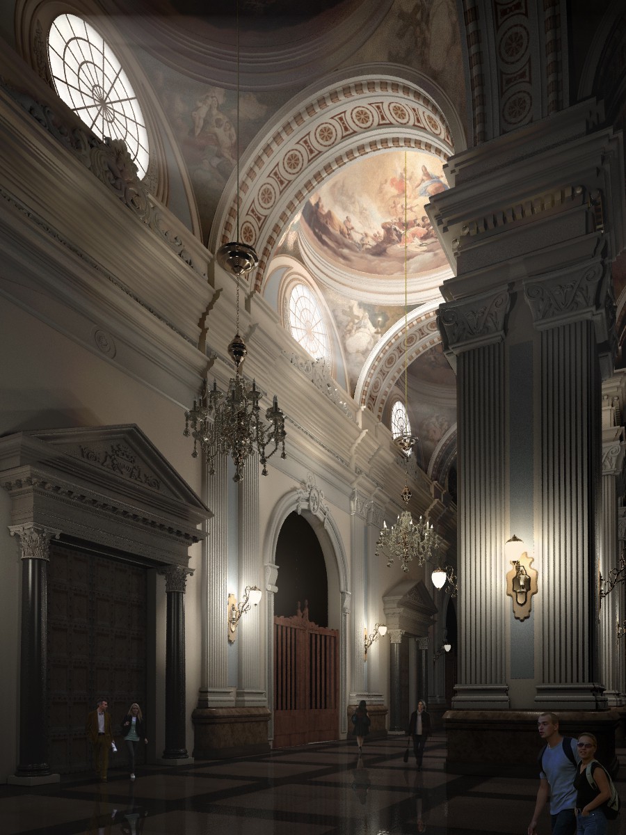 imagen de Domo Regina Martyrum en 3d max vray 2.5