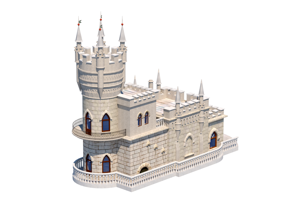 Maquette de château "Nid d'Hirondelle" dans SketchUp vray 3.0 image