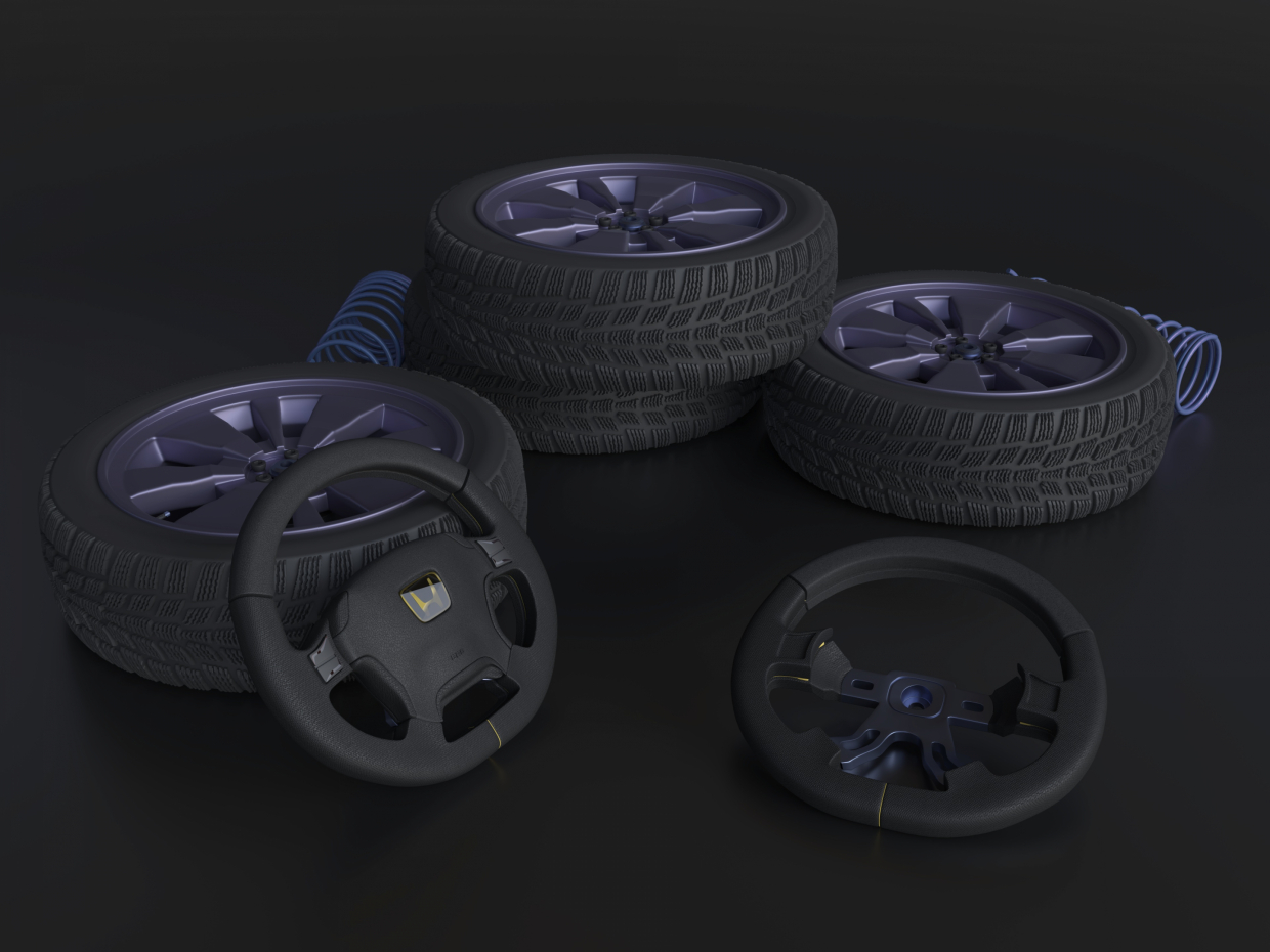 Spare parts в 3d max corona render изображение