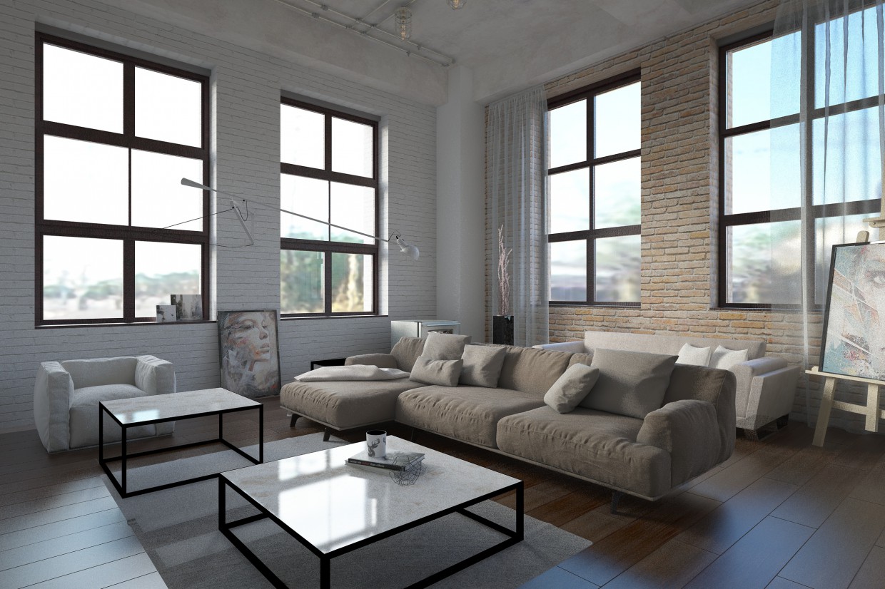 Loft in 3d max vray 2.0 image