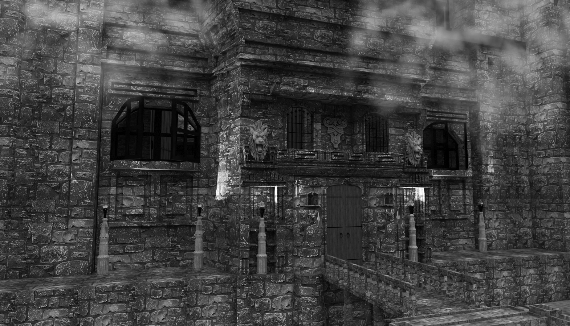 imagen de Castillo antiguo en 3d max vray 3.0