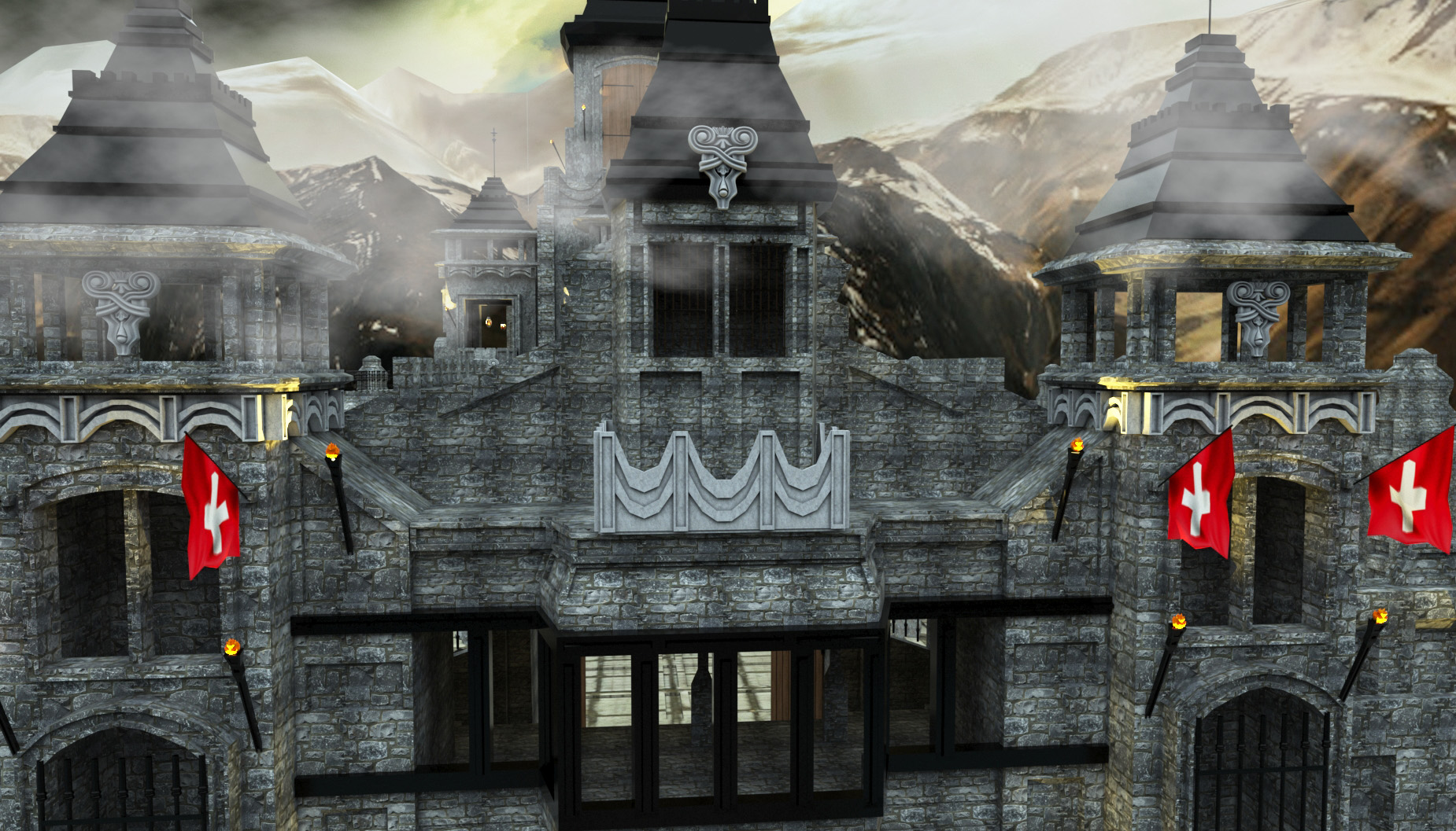 imagen de Castillo antiguo en 3d max vray 3.0