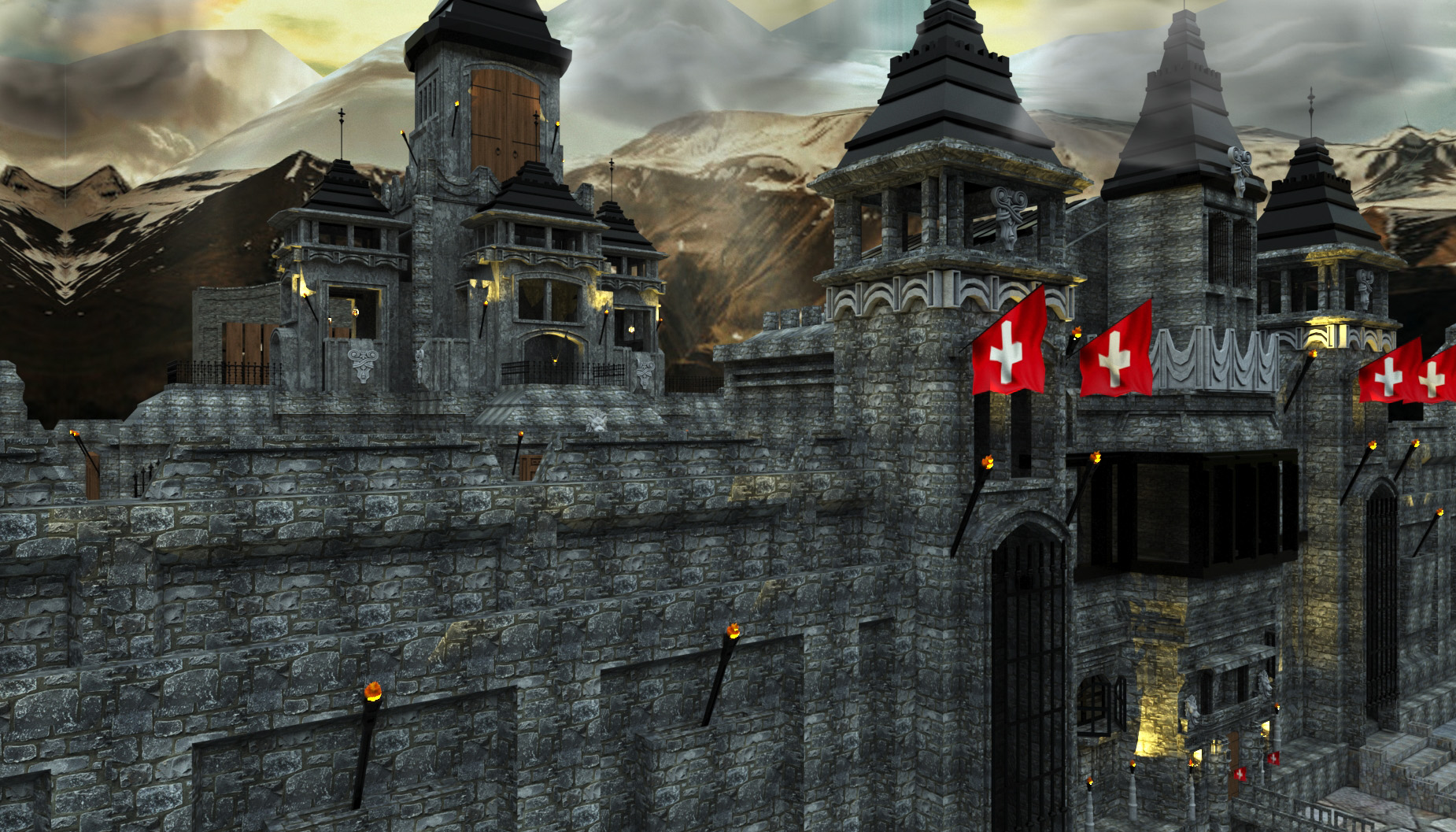 imagen de Castillo antiguo en 3d max vray 3.0