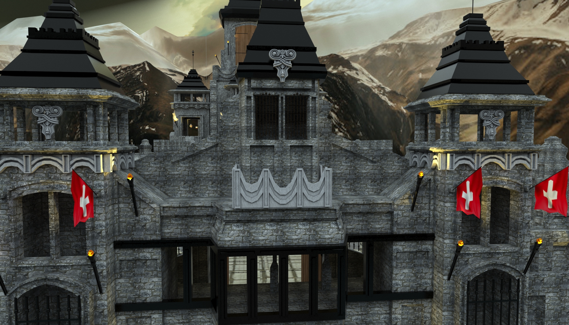 imagen de Castillo antiguo en 3d max vray 3.0