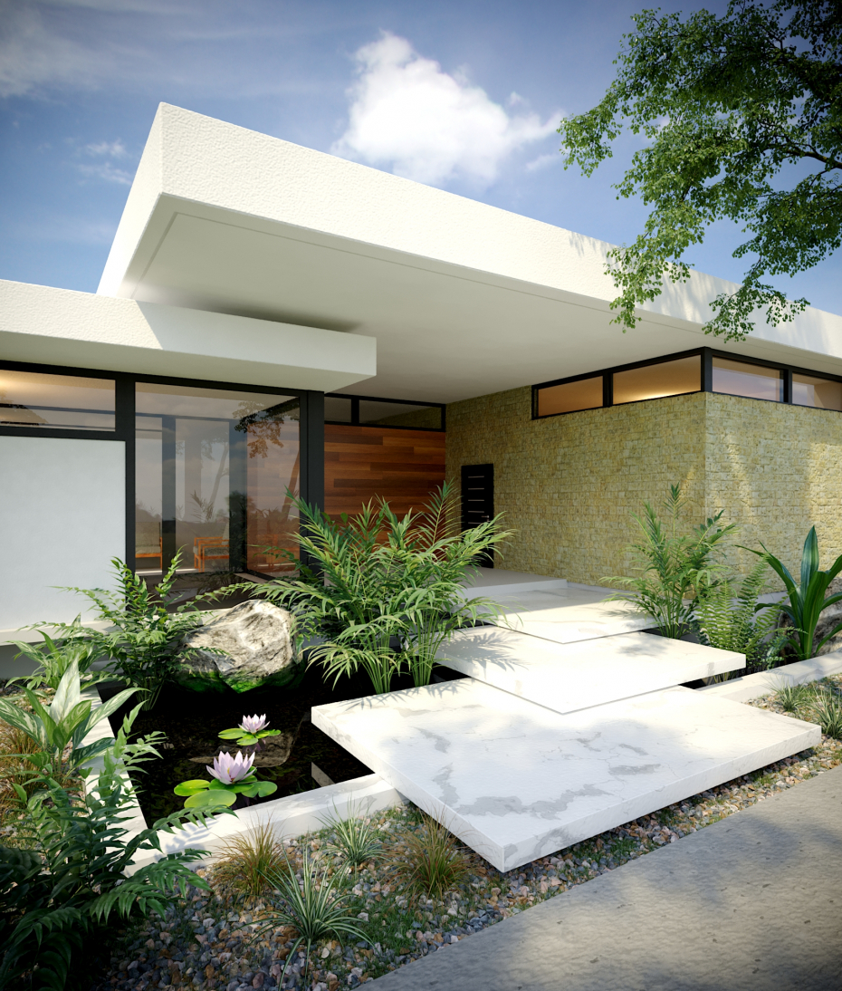 imagen de Visualización 3D del exterior. en 3d max corona render