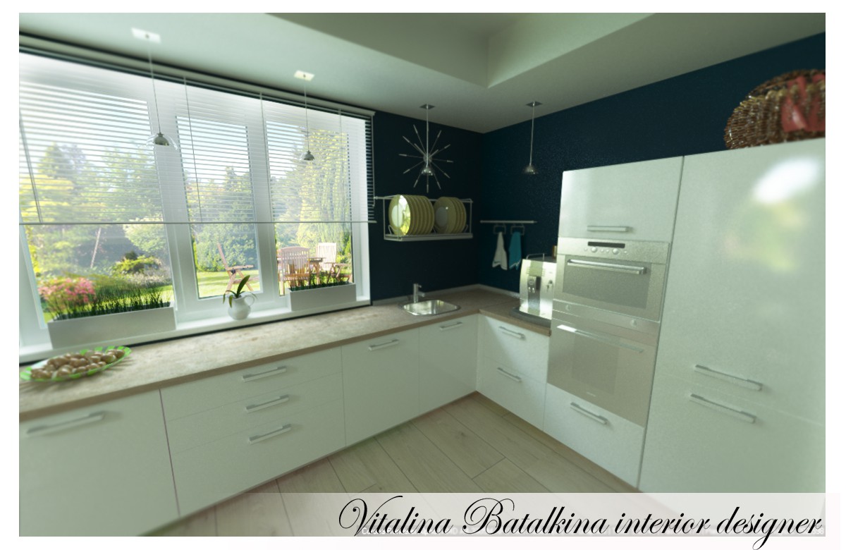 Une autre cuisine) dans 3d max corona render image