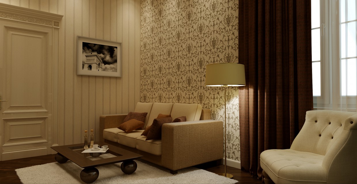 Gästezimmer in 3d max vray Bild