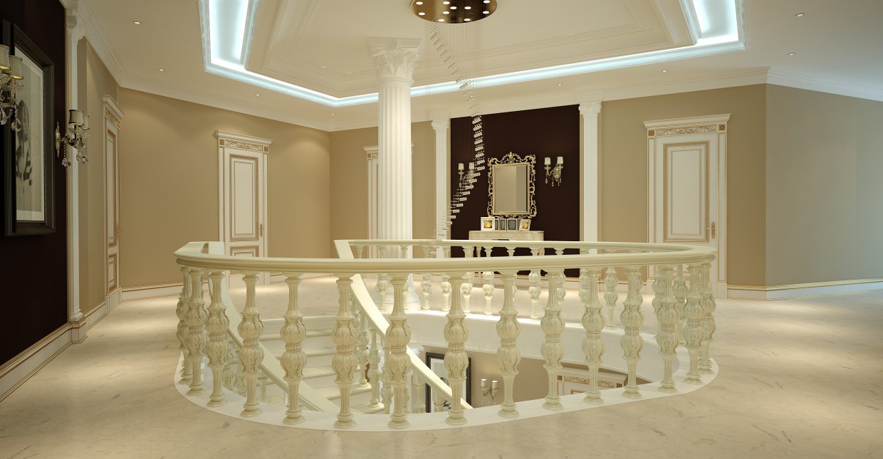 Hall em 3d max vray imagem