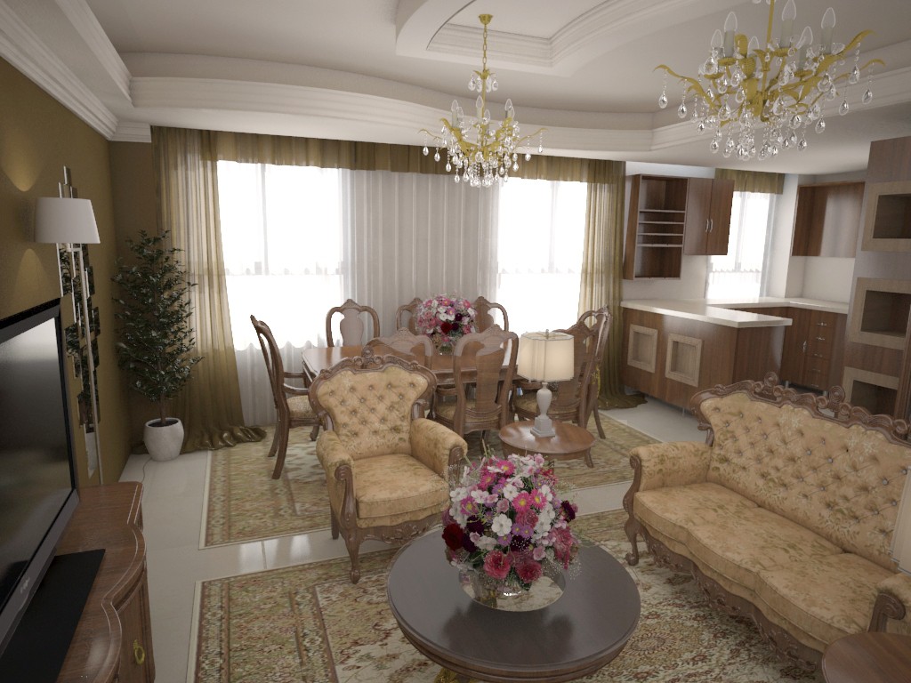 Quarto clássico em 3d max vray 2.0 imagem