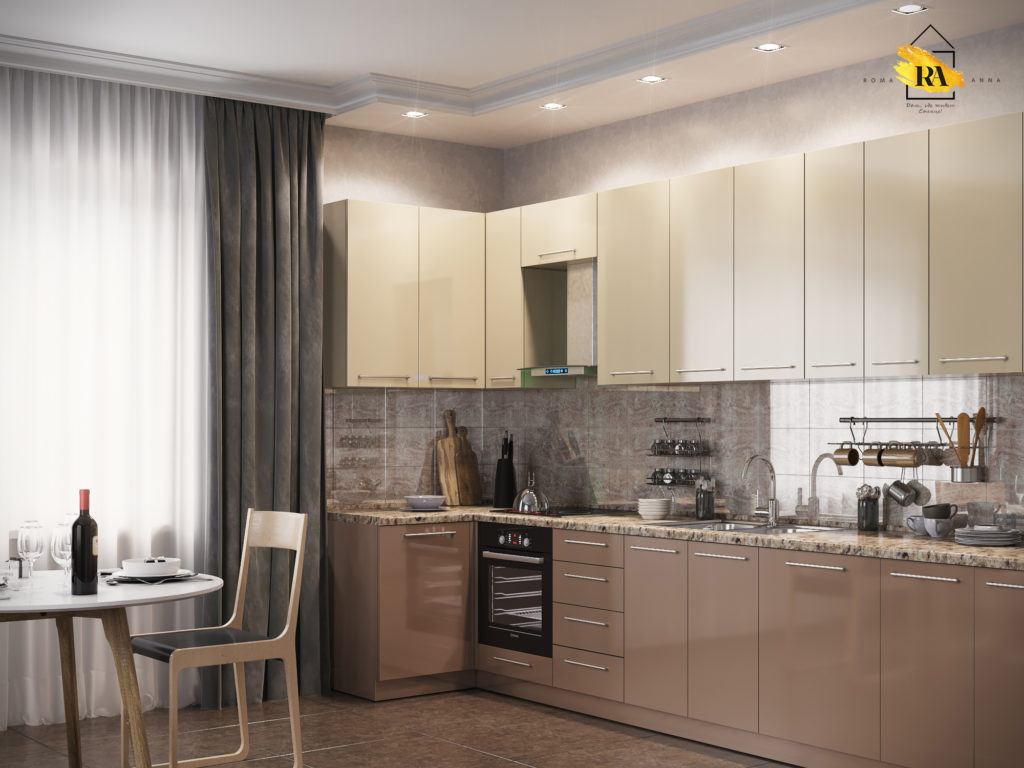 imagen de Visualización de la unidad de cocina "Cappuccino". en 3d max corona render