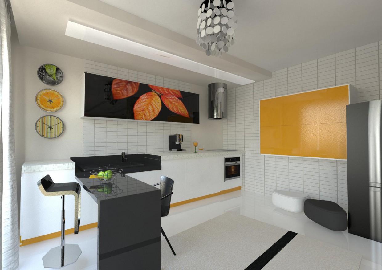 kitchen in 3d max mental ray image