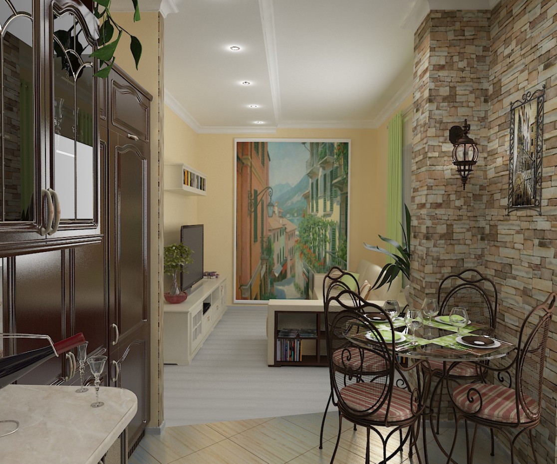 cucina Studio in 3d max vray immagine