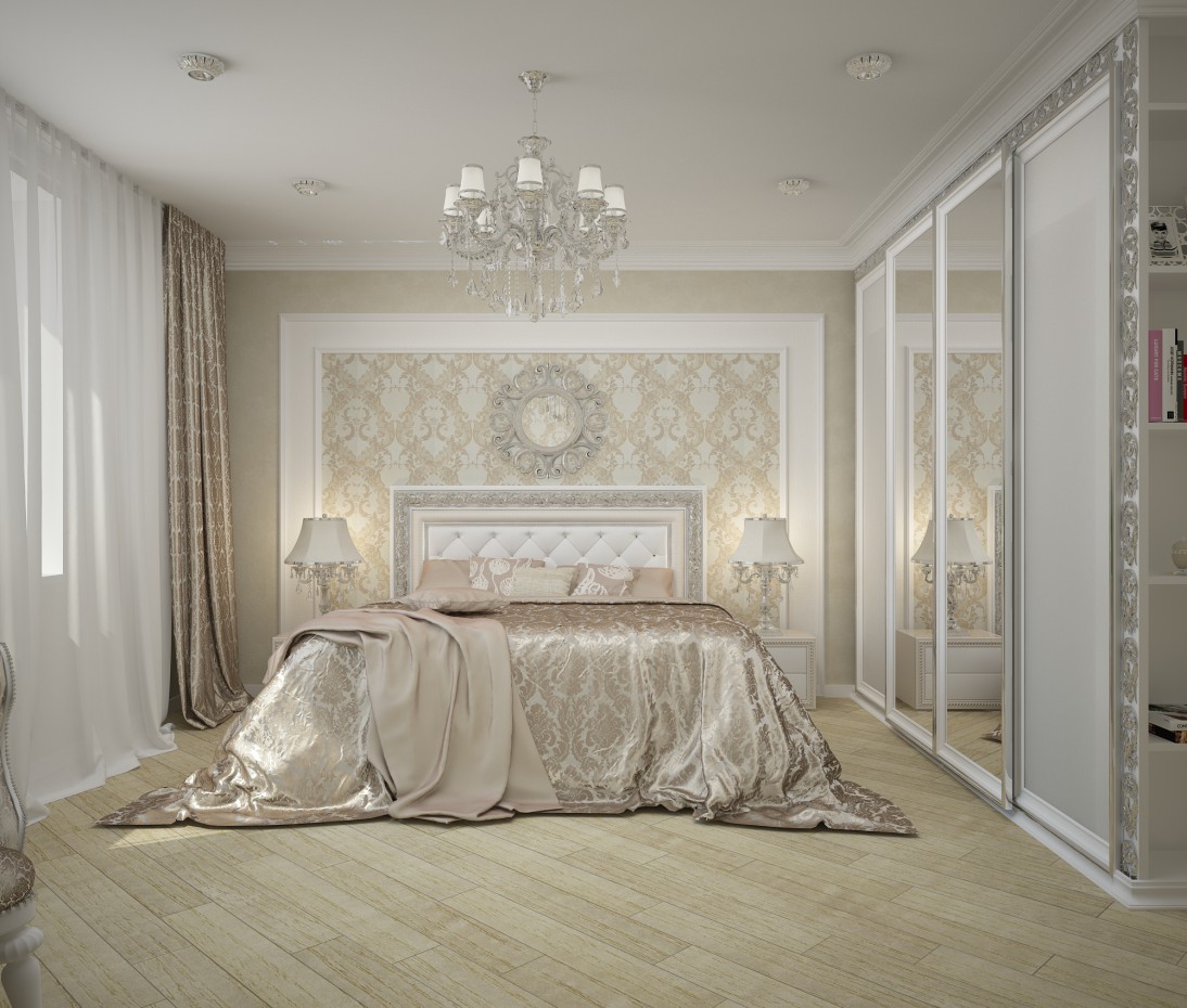 camera da letto in 3d max vray immagine