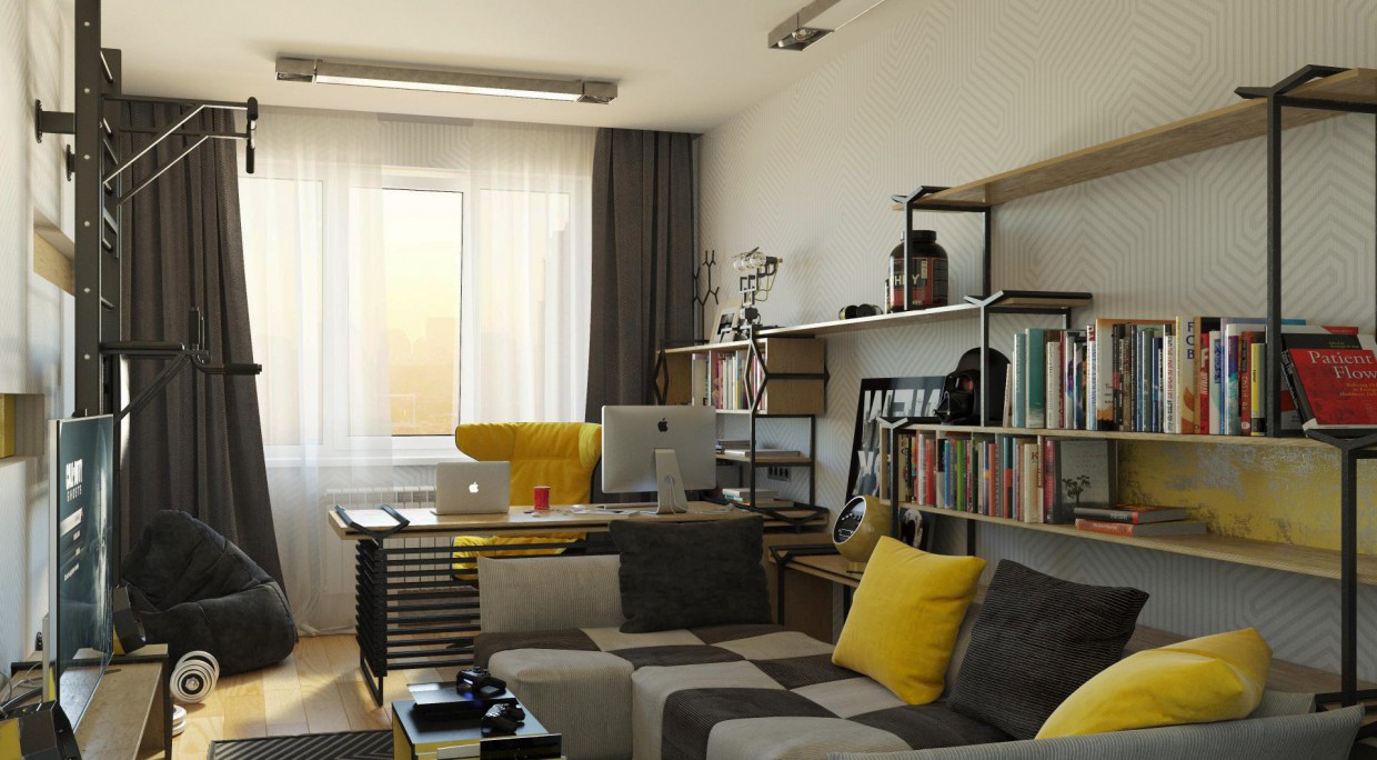 Studentenzimmer in 3d max corona render Bild