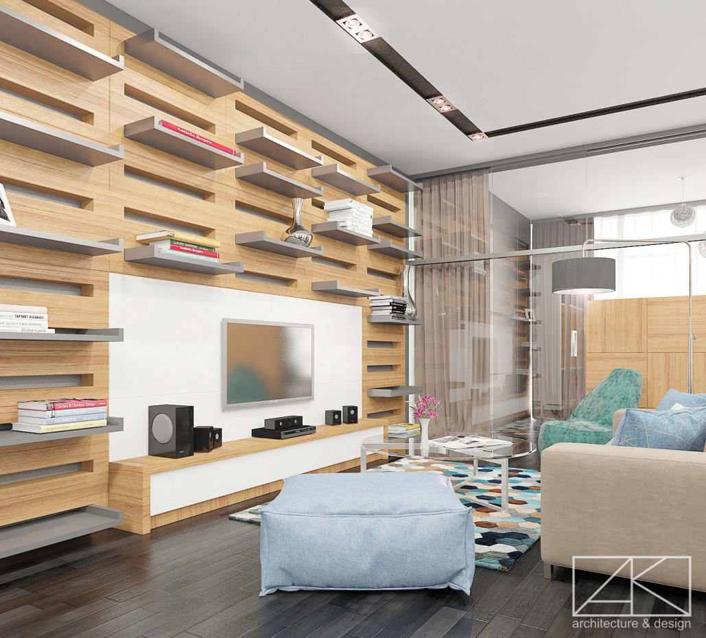 O interior do estúdio «Urban» em 3d max vray imagem