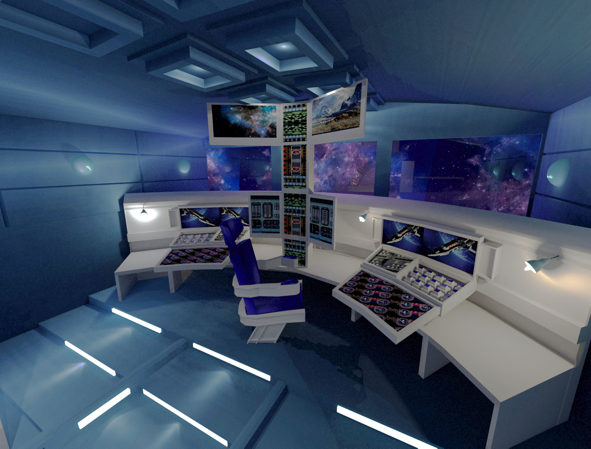 Nave spaziale interna in 3d max vray 3.0 immagine