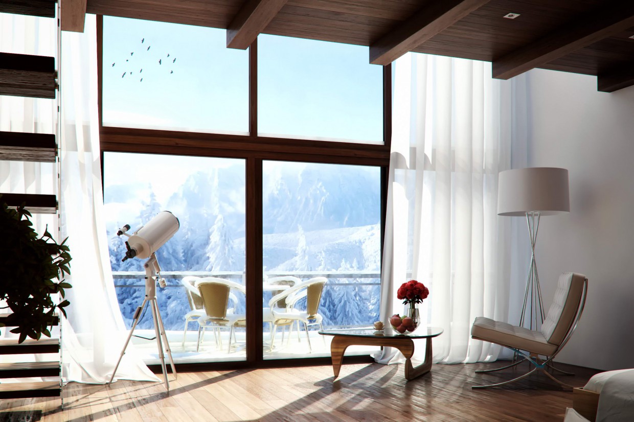 chambre d’atelier de neige!! dans 3d max vray image