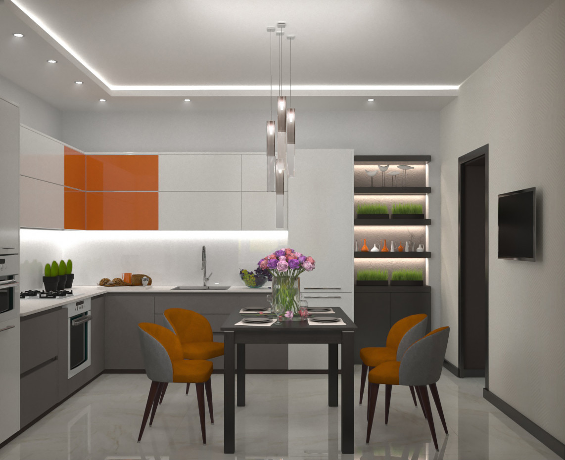 intérieur de cuisine dans 3d max corona render image