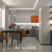 imagen de interior de cocina en 3d max corona render