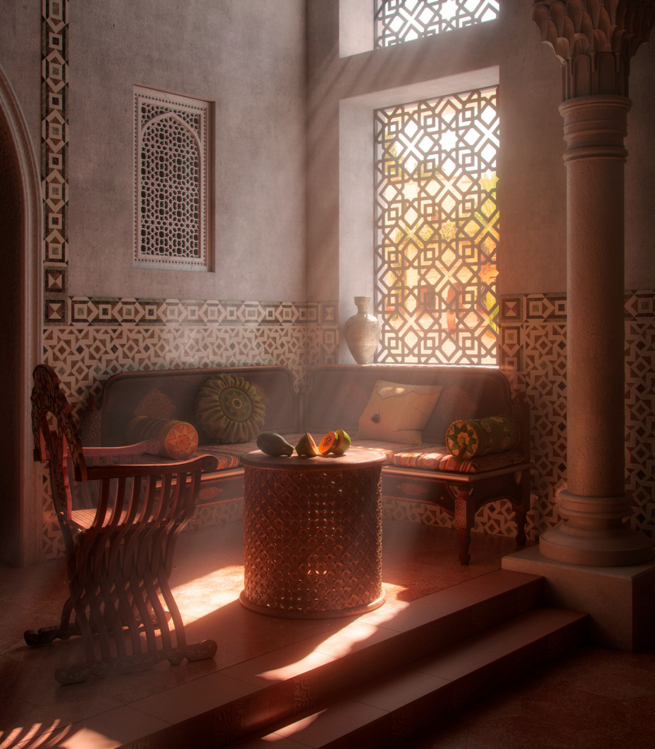 Arabesque. em 3d max corona render imagem