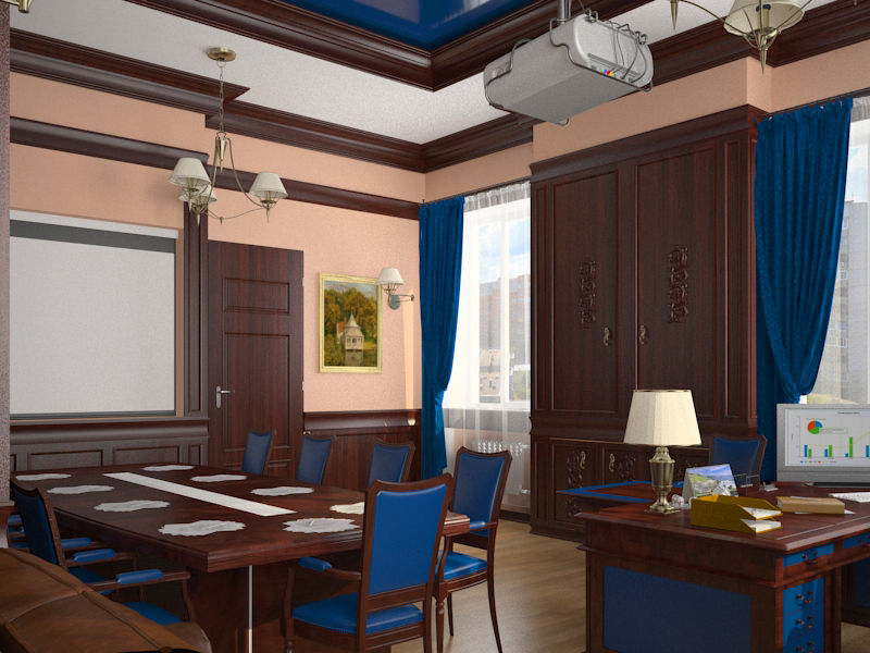 Salle de bureau dans 3d max vray 3.0 image