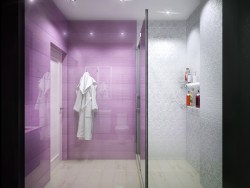 Modern bir tarzda bir banyo