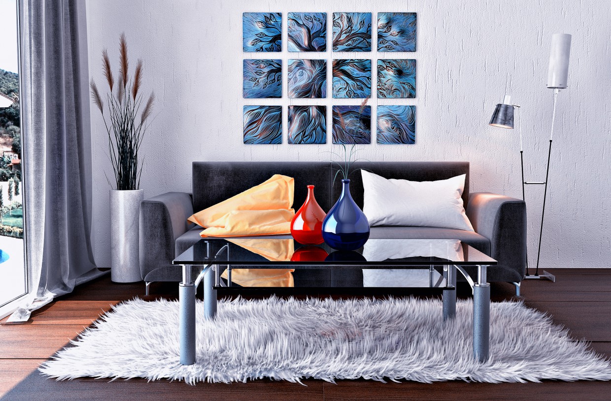 Wohnzimmer in 3d max vray Bild