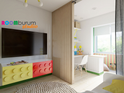 Quarto infantil ao estilo de LEGO