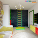 Chambre pour enfants au style de LEGO dans 3d max corona render image