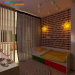 Chambre pour enfants au style de LEGO dans 3d max corona render image