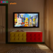 Chambre pour enfants au style de LEGO dans 3d max corona render image