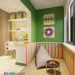 Children's room in the style of LEGO in 3d max corona render image