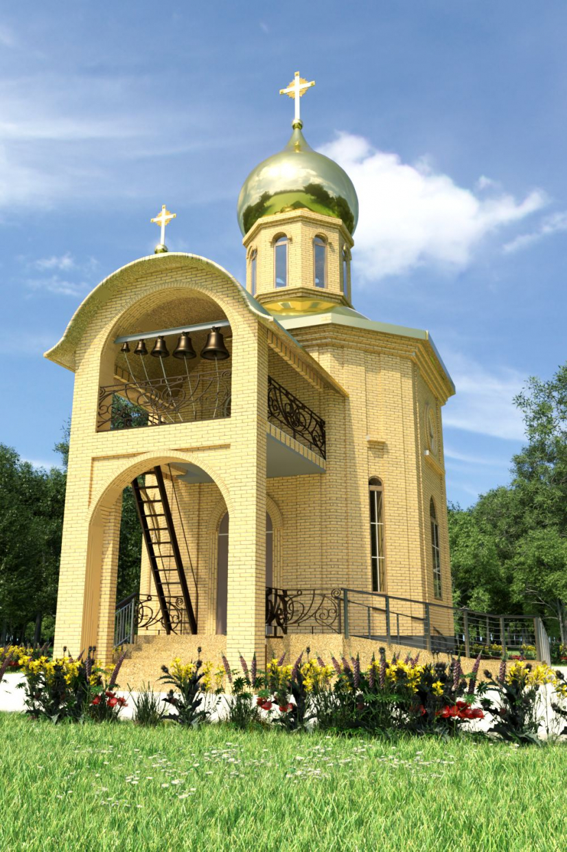 Şapele Belfry in ArchiCAD corona render resim