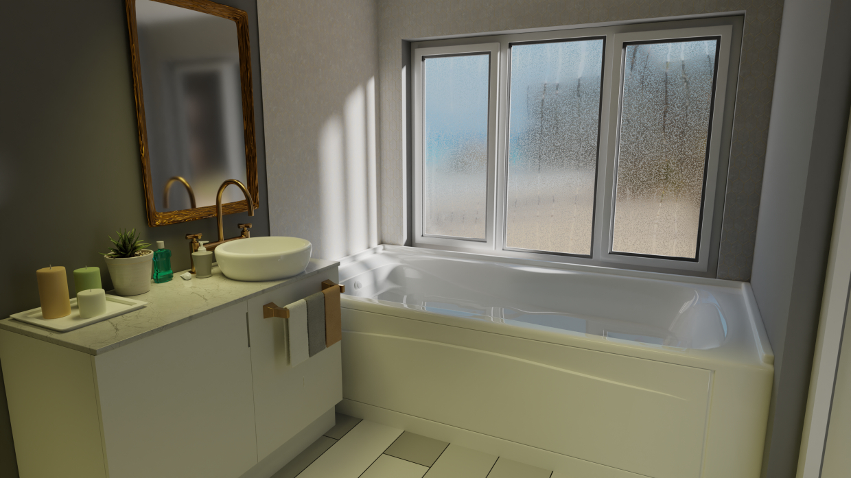 Salle de bain ArchViz dans Blender cycles render image